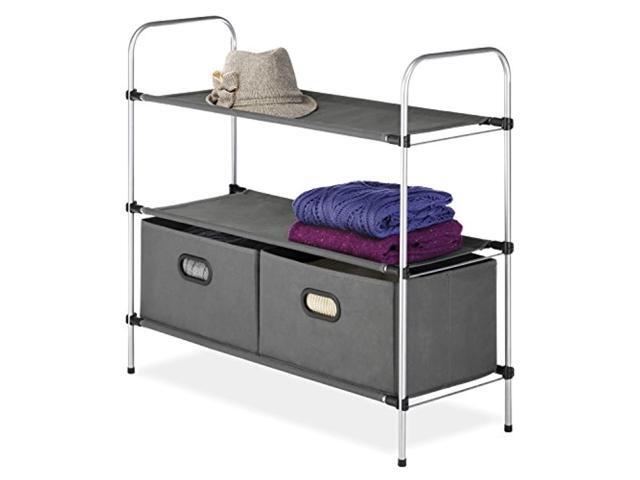 whitmor closet shelves and drawers - multipurpose portable closet organization solution