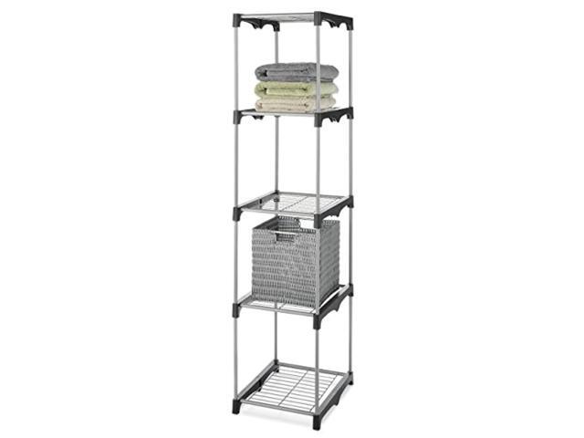 whitmor 5 tier shelf tower - closet storage organizer