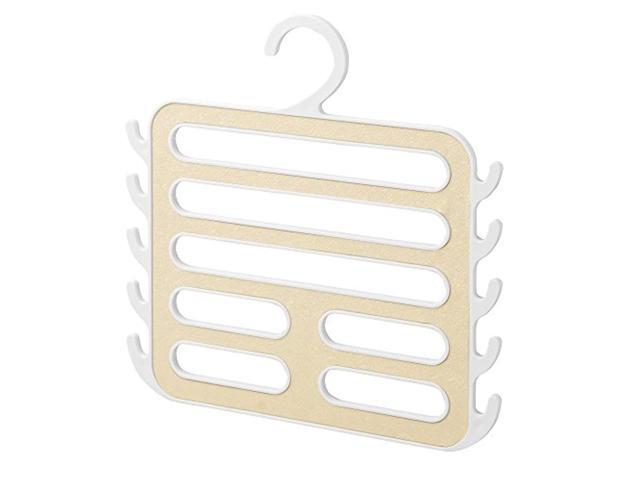 idesign interdesign remy closet organizer hanger for camisoles scarves pashminas accessories-white/gold