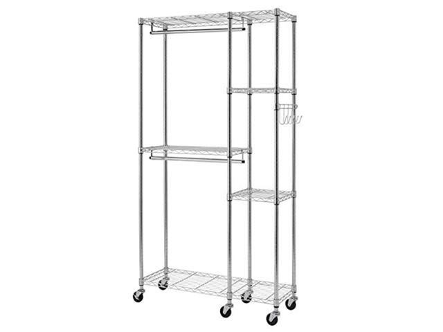 trinity tbfz-2702 ecostorage mobile closet organizer chrome