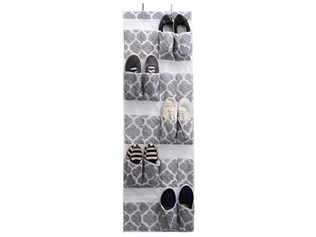 home basics sb39113 over the door shoe organizer 20 pocket grey