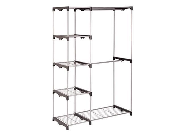 honey-can-do wrd-02124 double rod freestanding closet 45l x 19w x 68h