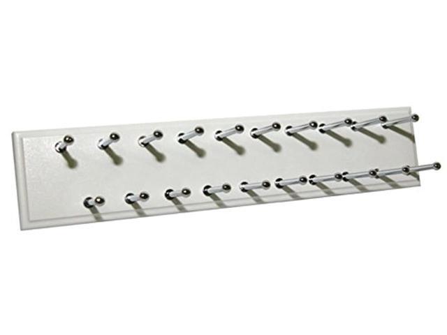 easy track ra1200 sliding tie rack 20 hook white