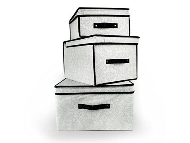 dii assorted closet storage & organizer with easy flip lid for photos documents craft or sewing supplies & more (includes 3