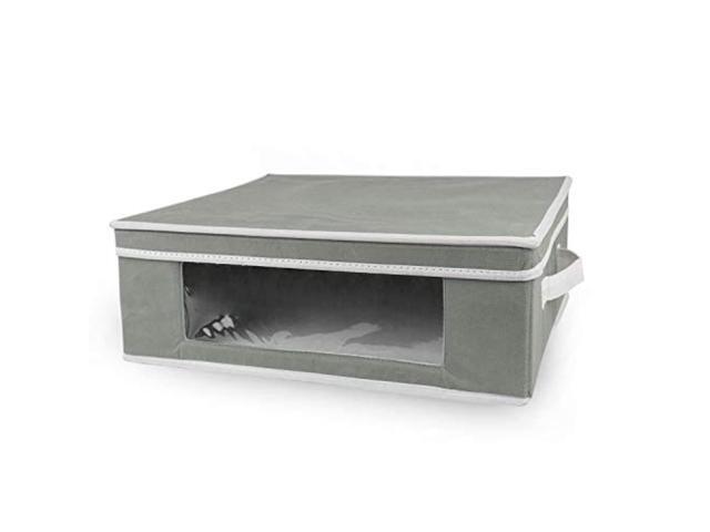 dii closet storage container with lid & clear window for viewing use for clothes crafts photos or knick knacks (cube size