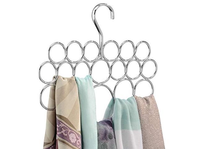 idesign axis metal loop scarf hanger no snag closet organization storage holder for scarves men's ties women's shawls pashm