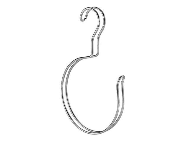 idesign classico over the rod closet accessory organizer for scarves pashminas handbags - loop chrome