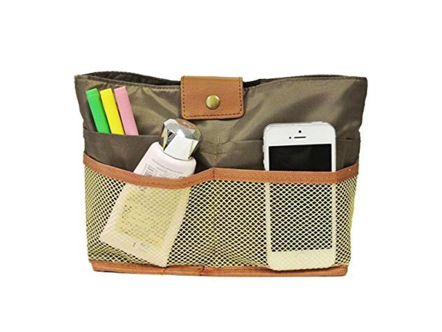 wrapables ultimate purse insert/handbag organizer and day clutch brown