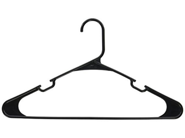 NeweggBusiness - mainstay 18-pack standard plastic hangers, black