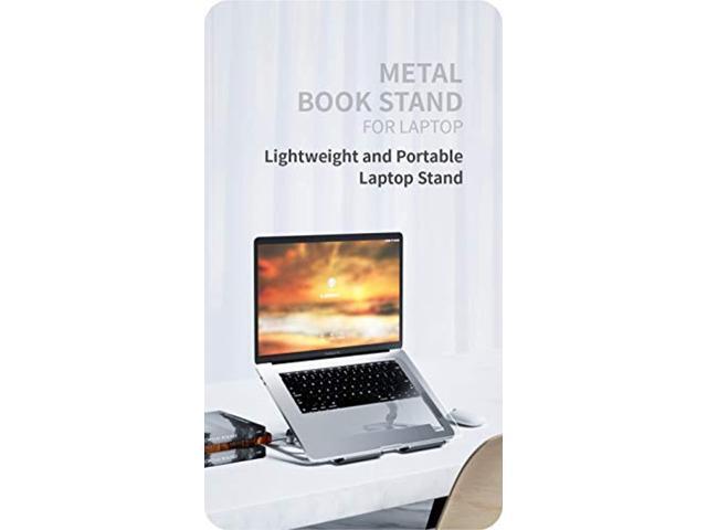 laptop stand ergonomic metal mount stable foldable adjustable riser notebook computer holder stand compatible with macbook ai