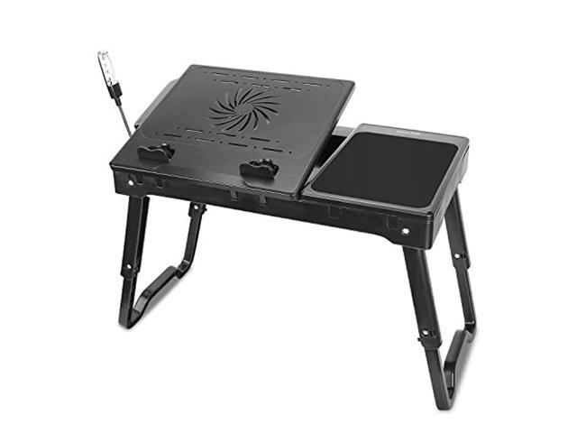 imountek laptop table bed notebook desk-multi-functional laptop bed table tray with internal cooling fan laptop desks with led