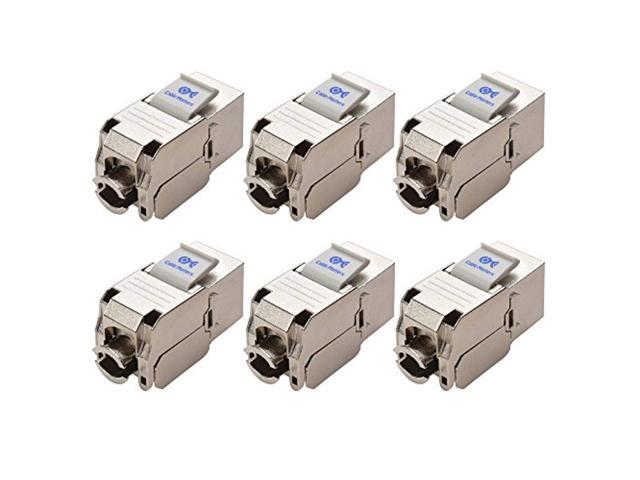 [ul listed] cable matters 6-pack rj45 shielded cat6a keystone jack