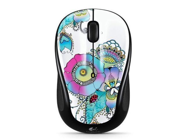 logitech m317 lady on the lily wireless mouse - multicolor (910-003702)