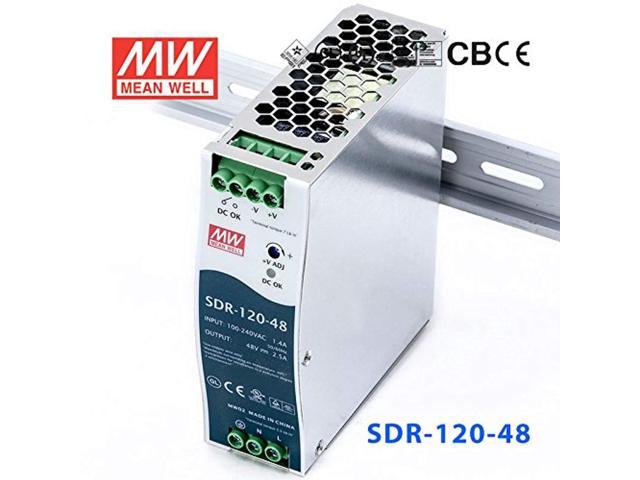 UPC 647336000726 product image for meanwell sdr-120-48 power supply - 120w 48v 2.5a - slim high effi. | upcitemdb.com