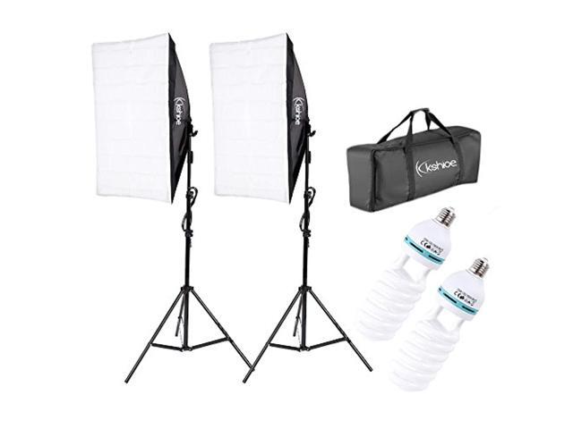 kshioe photography softbox lighting kit continuous lighting system photo equipment soft studio light with light stands and conv