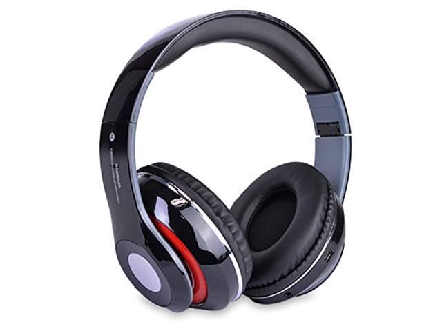 altatac bluetooth rechargeable over ear headset foldable wireless wired headphones with memory card slot built-in fm tuner micr