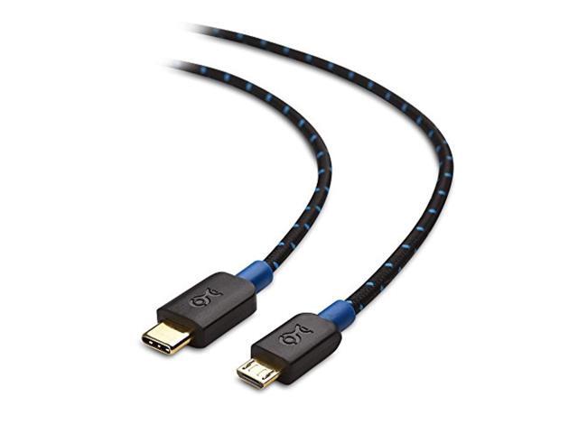 cable matters usb c to micro usb cable (micro usb to usb-c cable) with braided jacket 33 feet in black