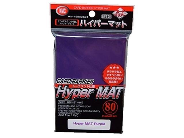 kmc full size hyper matte sleeves (80-pack) purple standard size fits mtg weiss pokemon