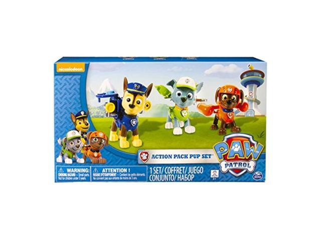 paw patrol action pack pups 3pk figure set chase rocky zuma