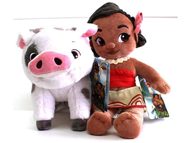 disney moana & pua plush toys animators collection - moana is 12 inches tall - pua is 7inches tall and 10 inches long - genuin