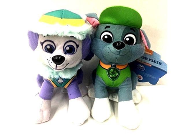 paw patrol 2 pcs character plush set everest & rocky 8' plush doll