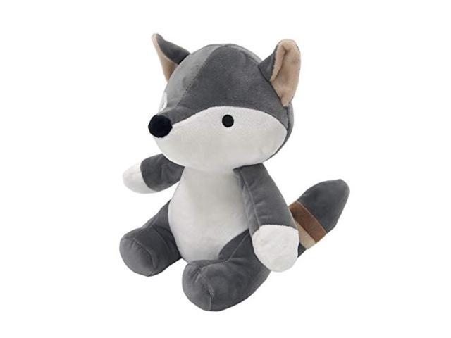 bedtime originals little rascals plush fox - foxy gray