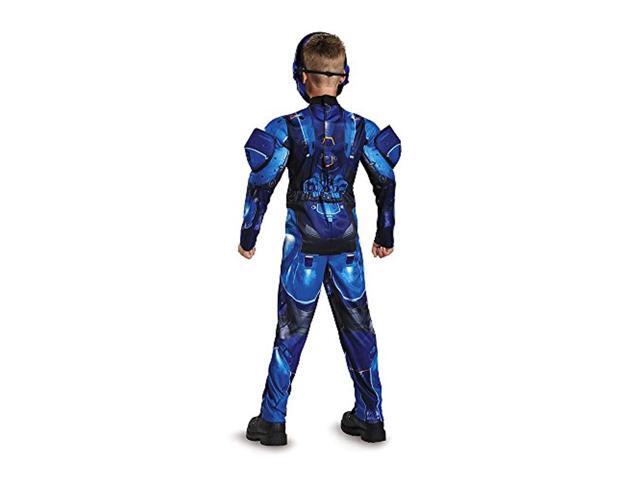 blue spartan classic muscle halo microsoft costume large/10-12