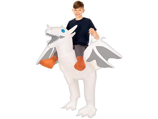 morph white inflatable ride-on dragon halloween costume for kids