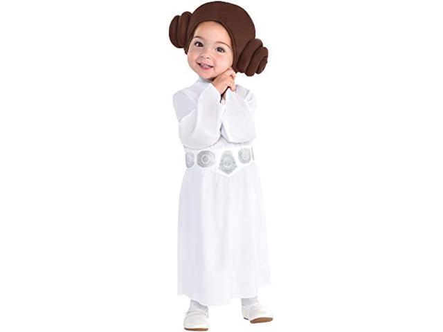 party city princess leia halloween costume for babies star wars 0-6 months includes accessories
