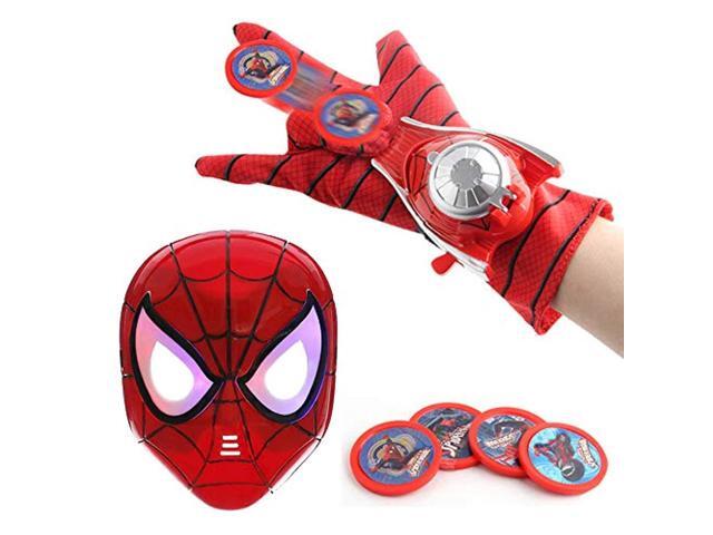 o3 kids toy spider-man mask + glove + transmitter spider man led luminous mask accessories hero fx glove homecoming superhero