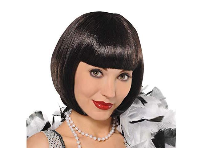amscan flapper wig halloween costume accessories black one size