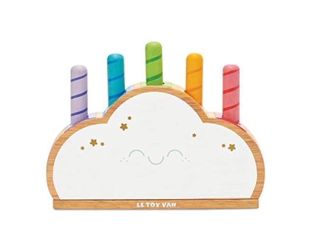 le toy van rainbow cloud pop premium wooden toys for kids ages 18 months & up