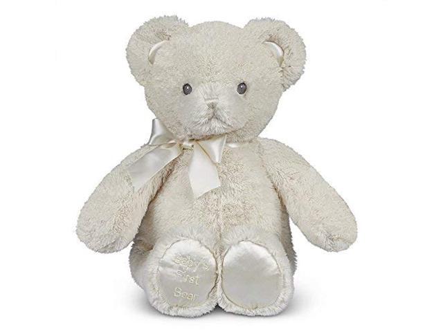 bearington baby's first teddy bear small creamy white plush stuffed animal 12 inches