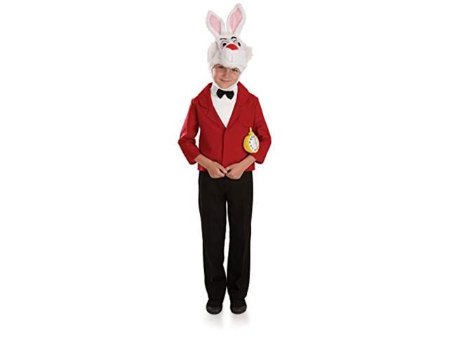 kids mr white rabbit costume children's book week fancy dress - medium