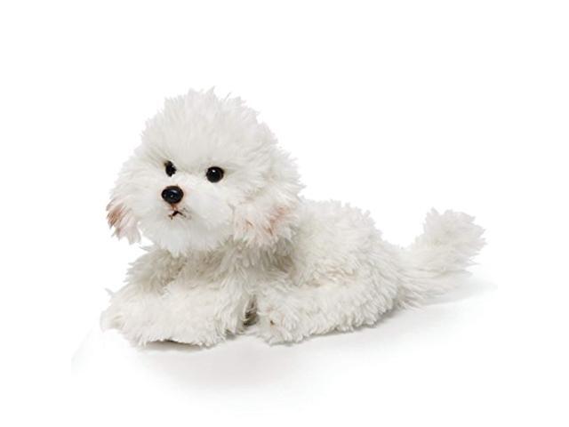demdaco sitting large bichon frise dog children's plush stuffed animal toy