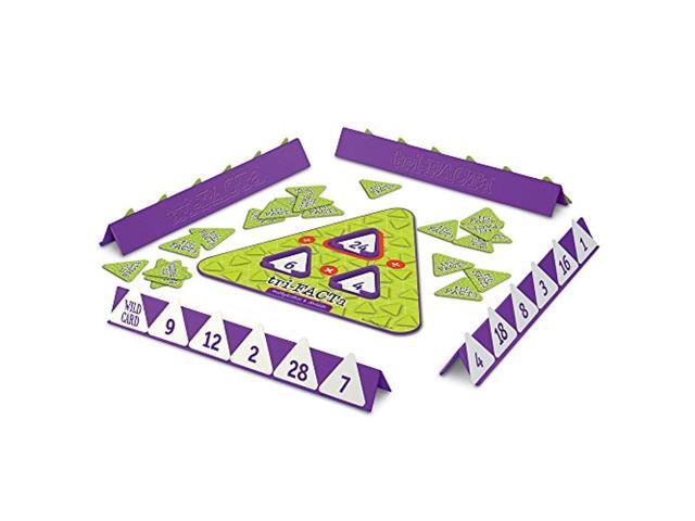 learning resources tri-facta multiplication & division game 2-4 players 104piece set ages 8+