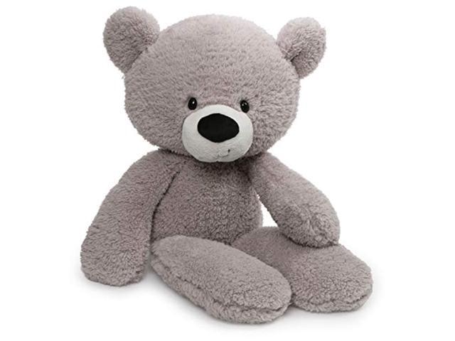 gund fuzzy teddy bear stuffed animal plush grey 24'