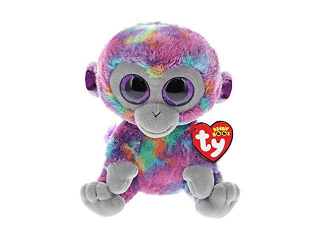 ty beanie boos zuri - multi-colored monkey reg