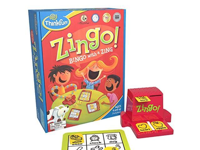 thinkfun zingo bingo award winning game for pre-readers and early readers age 4 and up - one of the most popular board games fo