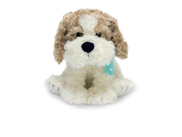 cuddle barn waggles 8' dog super soft stuffed animal plush for baby or kids sweet goldendoodle puppy with mint polka dot bow