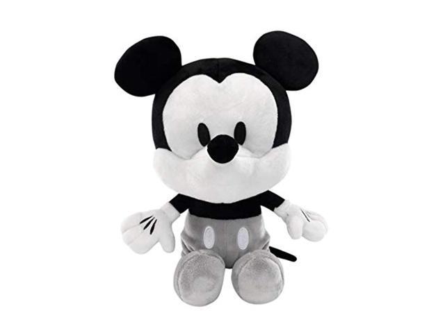 lambs & ivy disney baby mickey mouse plush stuffed animal toy black/white
