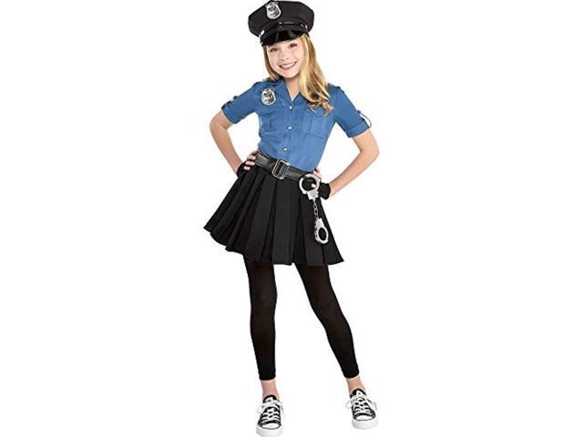 police dress halloween costume for girls extra large with included accessories by amscan