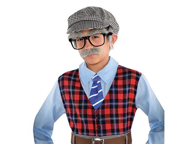 amscan grandpa costume accessory kit for boys one size 3 pieces