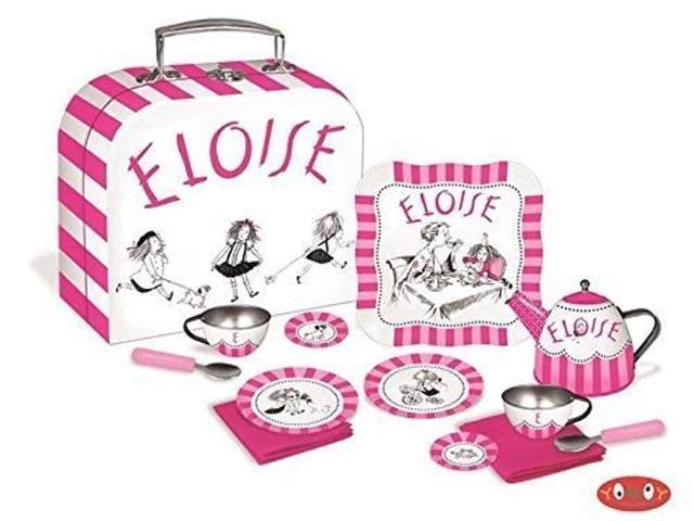 eloise at the plaza tin tea set in suitcase (12 pieces)