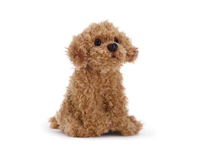 demdaco labradoodle 55 inch children's plush beanbag stuffed animal toy light brown