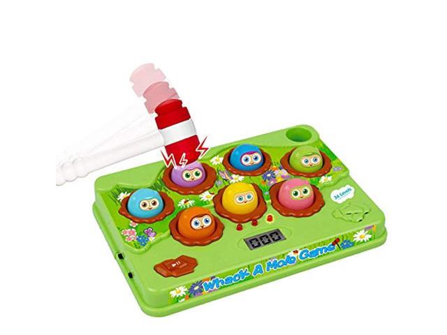liberty imports whack a mouse classic mole electronic arcade game - kids educational musical learning bilingual toy (green)