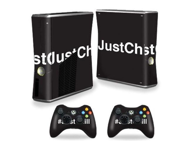 mightyskins skin compatible with xbox 360 s slim + 2 controllers - just chill 2 protective durable and unique vinyl decal w