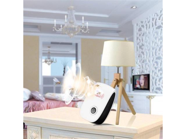 US Plug White Electronic Ultrasonic Rechargeble Anti Mosquito Insect Pest Reject Mouse Repellent Repeller