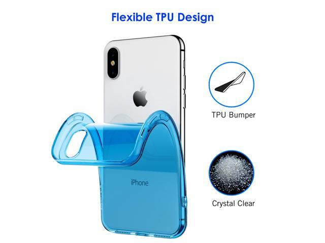 For iPhone X Clear Case TPU Rubber Silicone Transparent Shock-Proof