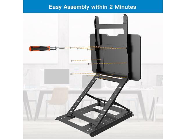 HUANUO Adjustable Laptop Stand for Desk - Easy to Sit or Stand with 9 Adjustable Angles Laptop Riser Reduces Neck Pain Fits 156 Inch Laptop & 